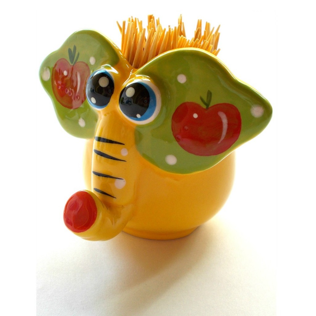 Suport pentru scobitori Yellow Elephant