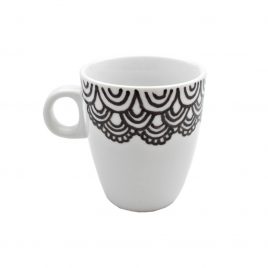 Cana pictata manual pentru cafea Dentelle