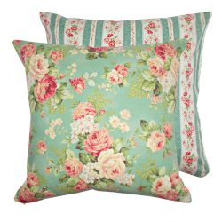 Fata de perna decorativa 40x40cm Shabby Chic Aqua