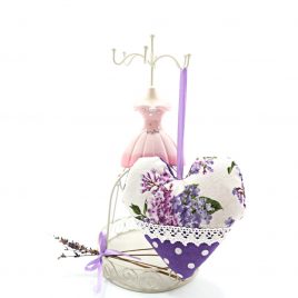 Inimioara cu lavanda shabby chic Lilacs Cream