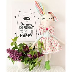 Iepuras handmade decorativ Mrs Iepurasha