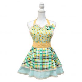 Sort cu pieptar si dantela Chic Picnic Lemon