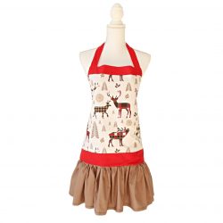 Sort chic de Craciun cu reni si volanase Reindeers